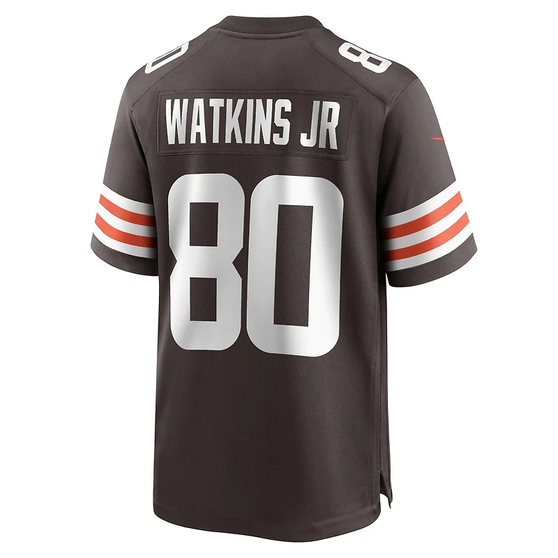 Maillot de match l'équipe Nike Austin Watkins Jr. marron des Cleveland Browns pour hommes