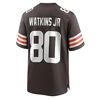 Maillot de match l'équipe Nike Austin Watkins Jr. marron des Cleveland Browns pour hommes