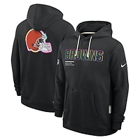 Sweat à capuche Nike noir Cleveland Browns NFL Crucial Catch 2025 pour homme, édition Standard Dri-FIT