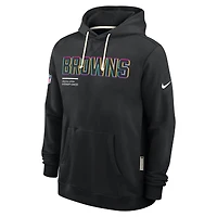 Sweat à capuche Nike noir Cleveland Browns NFL Crucial Catch 2025 pour homme, édition Standard Dri-FIT
