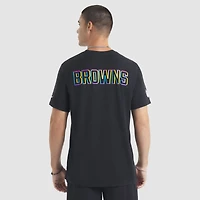 T-shirt Nike noir Cleveland Browns 2025 Crucial Catch Tri-Blend Dri-FIT pour homme