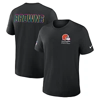 T-shirt Nike noir Cleveland Browns 2025 Crucial Catch Tri-Blend Dri-FIT pour homme
