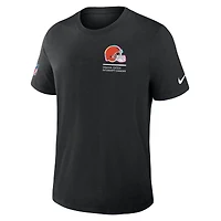 Men's Nike Black Cleveland Browns 2025 NFL Crucial Catch Tri-Blend Dri-FIT T-Shirt