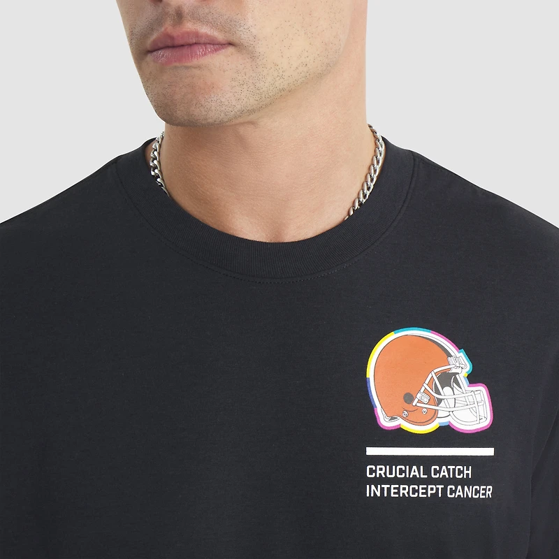 Men's Nike Black Cleveland Browns 2025 NFL Crucial Catch Tri-Blend Dri-FIT T-Shirt