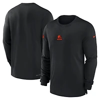 Men's Nike Black Cleveland Browns Sideline Performance Long Sleeve T-Shirt