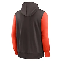 Sweat à capuche entièrement zippé Nike Cleveland Browns Performance pour homme, marron/orange