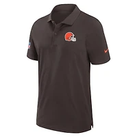 Polo Nike marron Cleveland Browns 2024/25 Sideline Performance pour homme