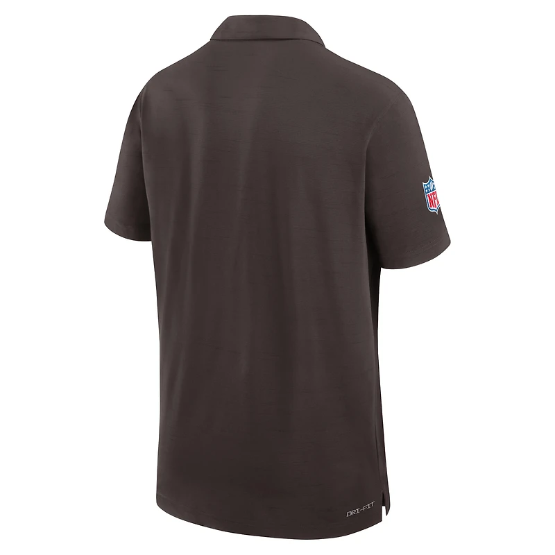 Polo Nike marron Cleveland Browns 2024/25 Sideline Performance pour homme