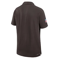 Polo Nike marron Cleveland Browns 2024/25 Sideline Performance pour homme