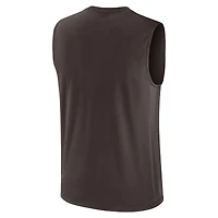 Men's Nike Brown Cleveland Browns Blitz Legend Dri-FIT Muscle Tank Top
