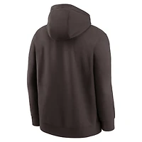 Sweat à capuche en polaire Nike marron Cleveland Browns Busted Play Club pour homme