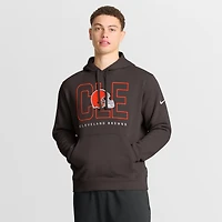Sweat à capuche en polaire Nike marron Cleveland Browns Busted Play Club pour homme