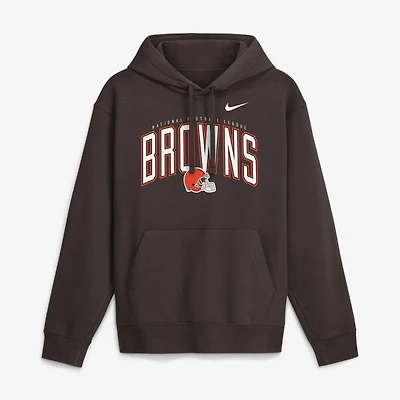 Men's Nike Brown Cleveland Browns Expect Victory Club Fleece Pullover Hoodie