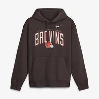 Men's Nike Brown Cleveland Browns Expect Victory Club Fleece Pullover Hoodie