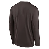 Men's Nike Brown Cleveland Browns Icon Legend Performance Long Sleeve T-Shirt