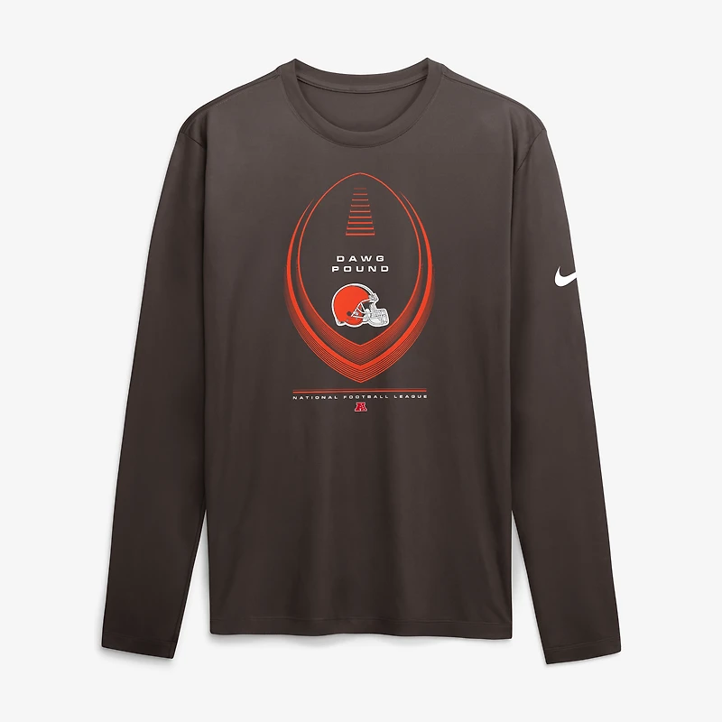 Men's Nike Brown Cleveland Browns Legend Icon Dri-FIT Long Sleeve T-Shirt