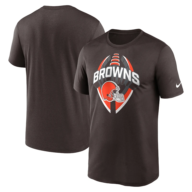 T-shirt Nike marron Cleveland Browns Legend Icon Performance pour homme
