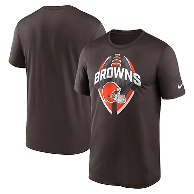 T-shirt Nike marron Cleveland Browns Legend Icon Performance pour homme