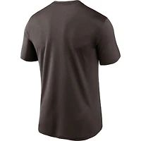 T-shirt Nike marron Cleveland Browns Logo Essential Legend Performance pour homme