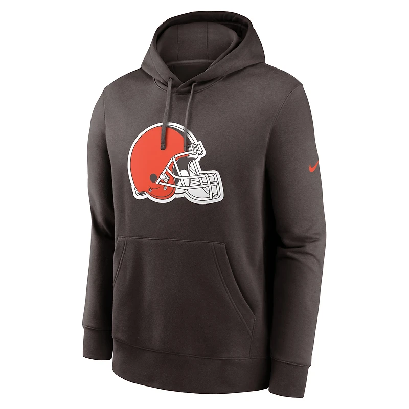 Men's Nike Brown Cleveland Browns Primetime Club Logo Hoodie