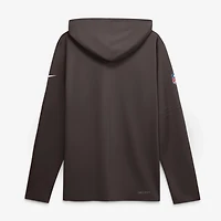Haut à capuche léger manches longues Nike Cleveland Browns Sideline pour homme, marron, technologie Dri-FIT.
