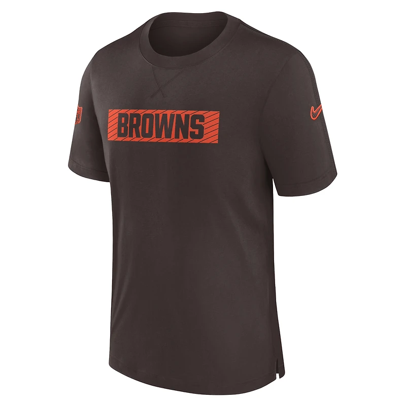 Men's Nike Brown Cleveland Browns Sideline Player Performance T-Shirt