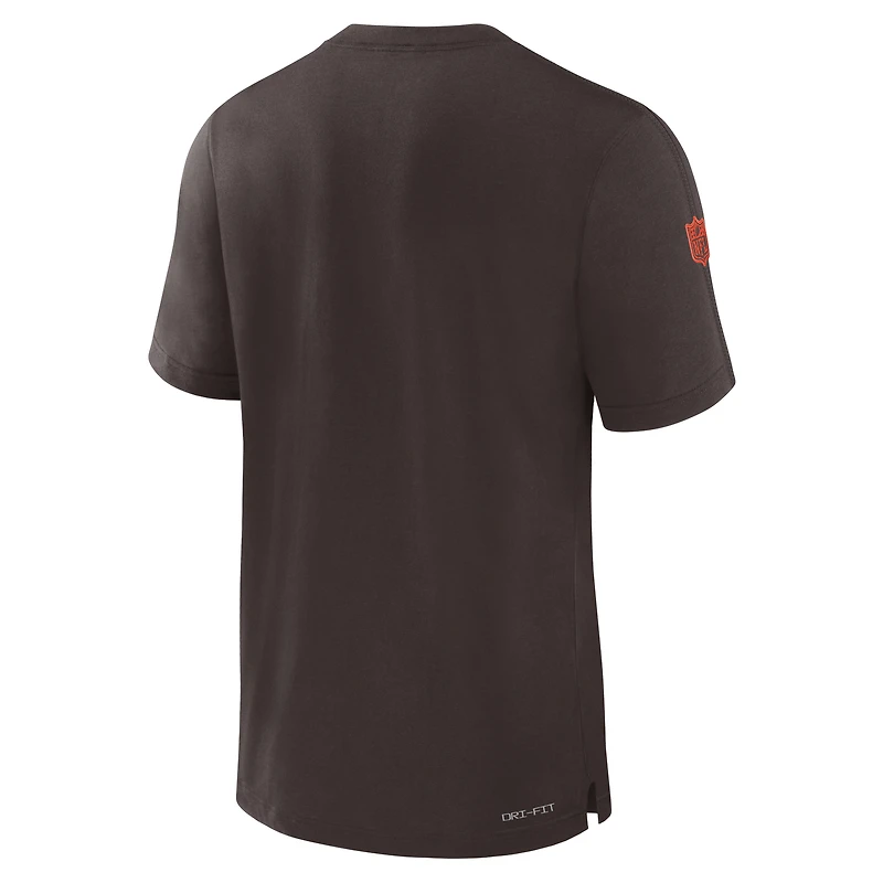 Men's Nike Brown Cleveland Browns Sideline Player Performance T-Shirt