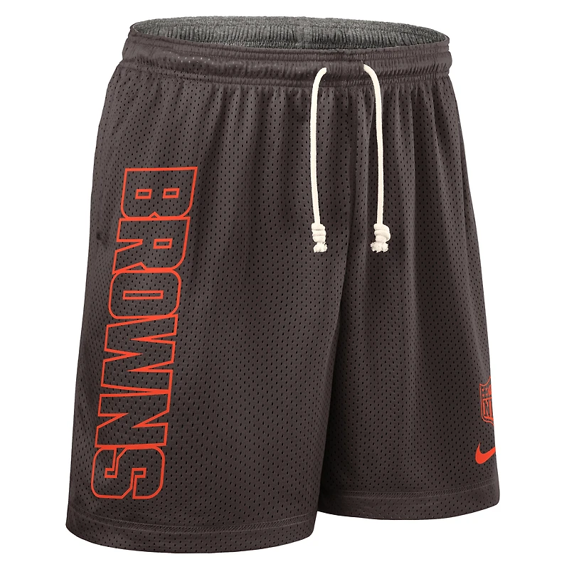 Short réversible Nike Dri-FIT marron Cleveland Browns pour homme