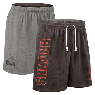 Short réversible Nike Dri-FIT marron Cleveland Browns pour homme