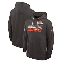 Men's Nike Brown Cleveland Browns Sideline Standard Issue Dri-FIT Hoodie