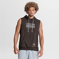Sweat à capuche sans manches Nike Dri-FIT marron Cleveland Browns Sideline Standard Issue pour homme
