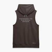 Sweat à capuche sans manches Nike Dri-FIT marron Cleveland Browns Sideline Standard Issue pour homme