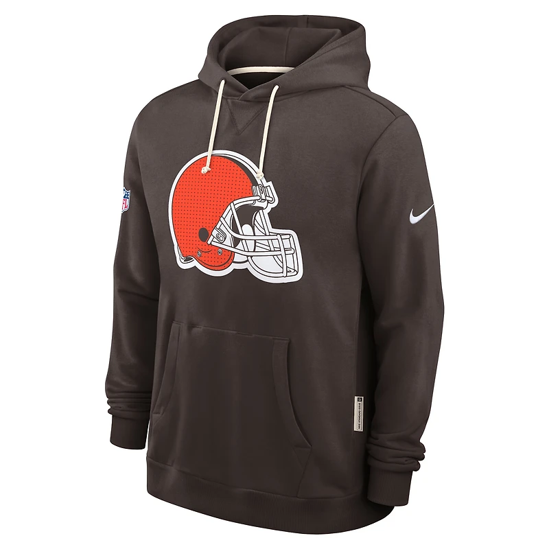 Men's Nike Brown Cleveland Browns Sideline Standard Issue Initial Home Dri-FIT Hoodie