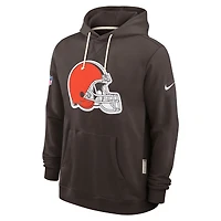 Men's Nike Brown Cleveland Browns Sideline Standard Issue Initial Home Dri-FIT Hoodie
