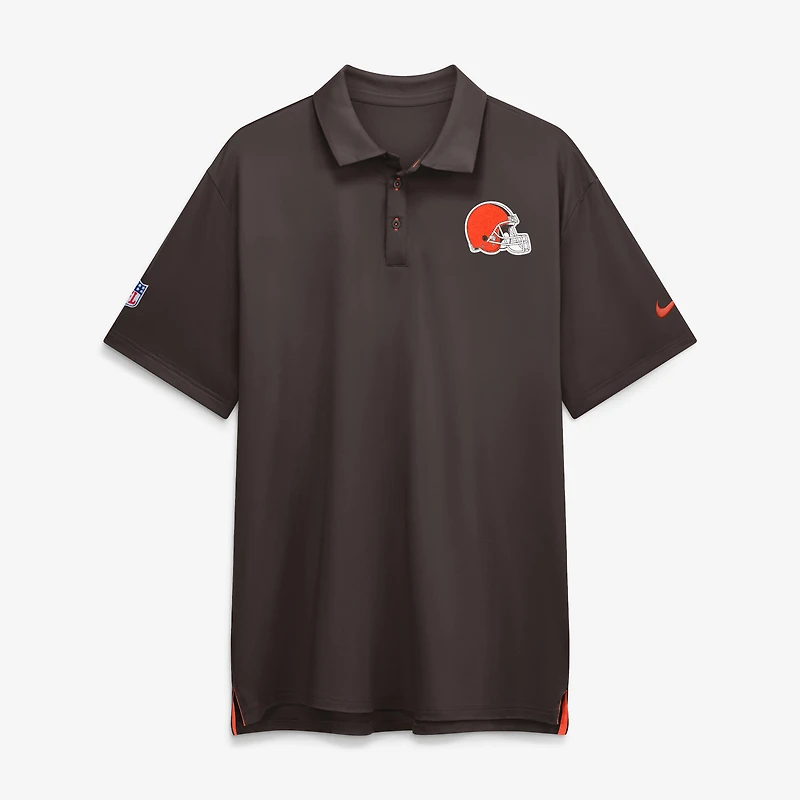 Men's Nike Brown Cleveland Browns Sideline Tour Dri-FIT Polo