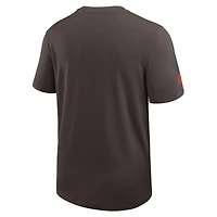 Men's Nike Brown Cleveland Browns Sideline UV Dri-Fit Coach Shirt