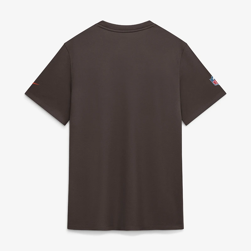 Men's Nike  Brown Cleveland Browns Sideline UV Dri-FIT Coaches Shirt