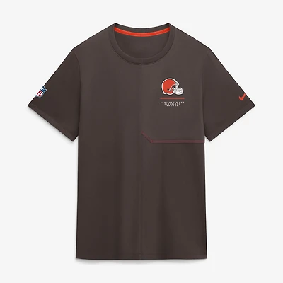 Men's Nike  Brown Cleveland Browns Sideline UV Dri-FIT Coaches Shirt
