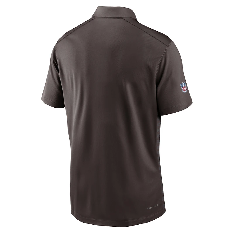 Polo Nike marron Cleveland Browns Sideline Victory Dri-FIT pour homme