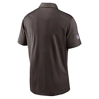 Polo Nike marron Cleveland Browns Sideline Victory Dri-FIT pour homme