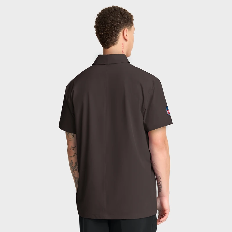 Polo tissé Nike Dri-FIT marron pour homme des Cleveland Browns