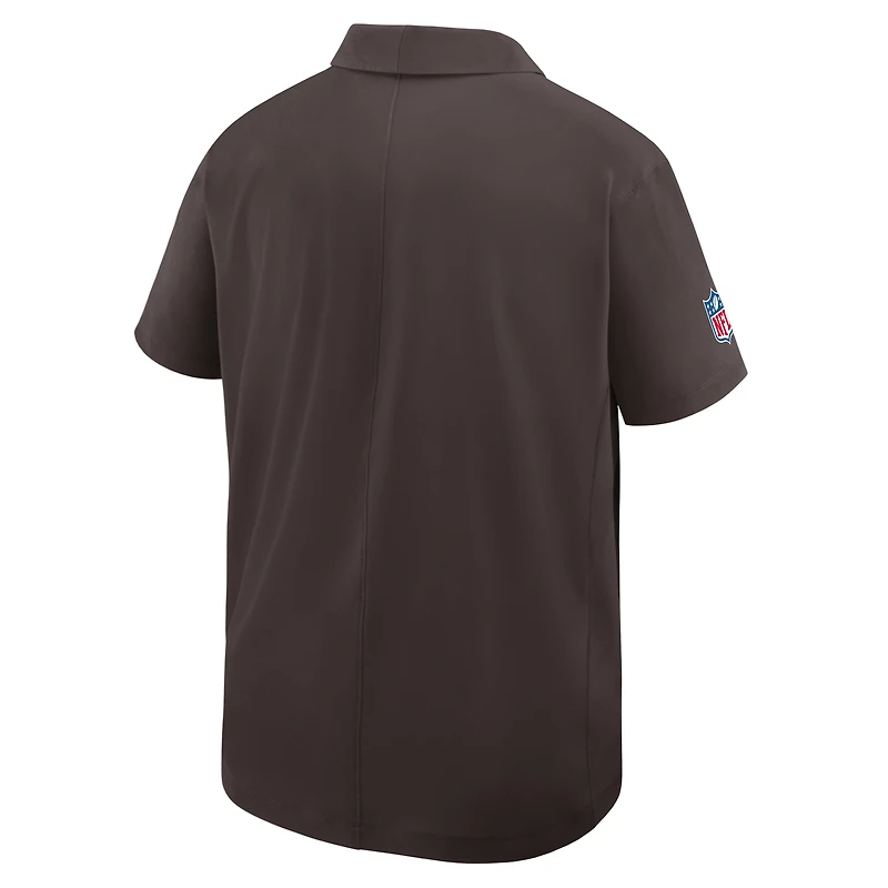Polo tissé Nike Dri-FIT marron pour homme des Cleveland Browns