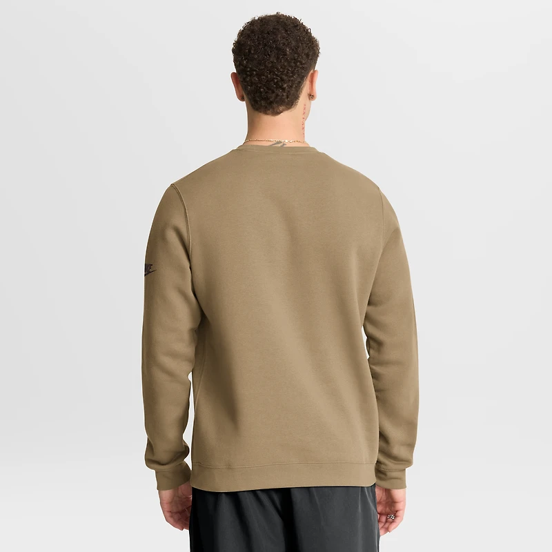 Men's Nike Brown Cleveland Browns Swing Pass Rewind Club Pullover Sweatshirt