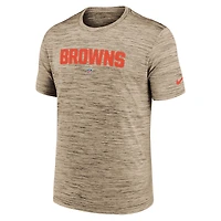 Men's Nike Brown Cleveland Browns Team Sideline Velocity Performance - T-Shirt