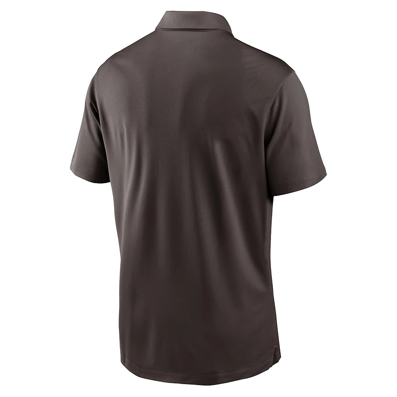 Polo Nike marron Cleveland Browns Vapor Performance pour homme