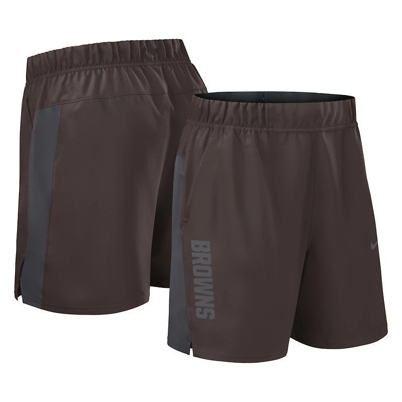 Short tissé Nike marron Cleveland Browns Victory Performance pour homme