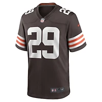 Maillot de match l'équipe Nike Cameron Mitchell marron des Cleveland Browns pour hommes