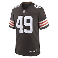 maillot Nike Carson Schwesinger Brown pour homme, de draft NFL 2025 des Cleveland Browns