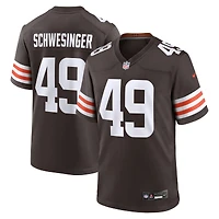 maillot Nike Carson Schwesinger Brown pour homme, de draft NFL 2025 des Cleveland Browns