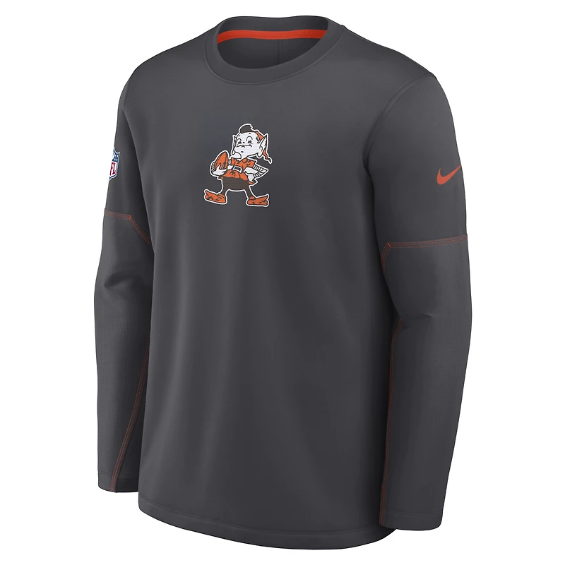 Sweat-shirt Nike Therma-FIT mi-lourd pour homme, couleur anthracite, Cleveland Browns.